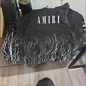 Amiri Cracked Dye Logo Hoodie